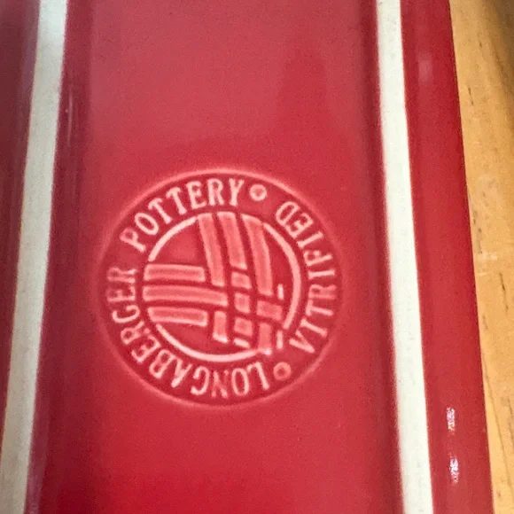 Longaberger Red mini loaf pans set of 2 - Picture 2 of 4